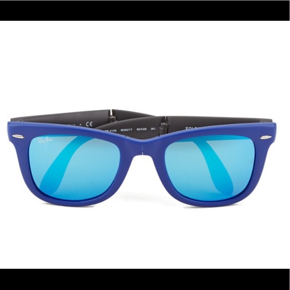 RayBan Folding Blue Sunglasses